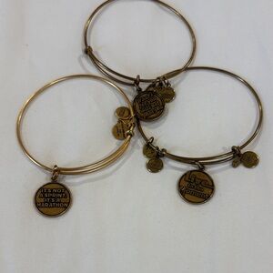 Alex and Ani Gold Charm Bracelets